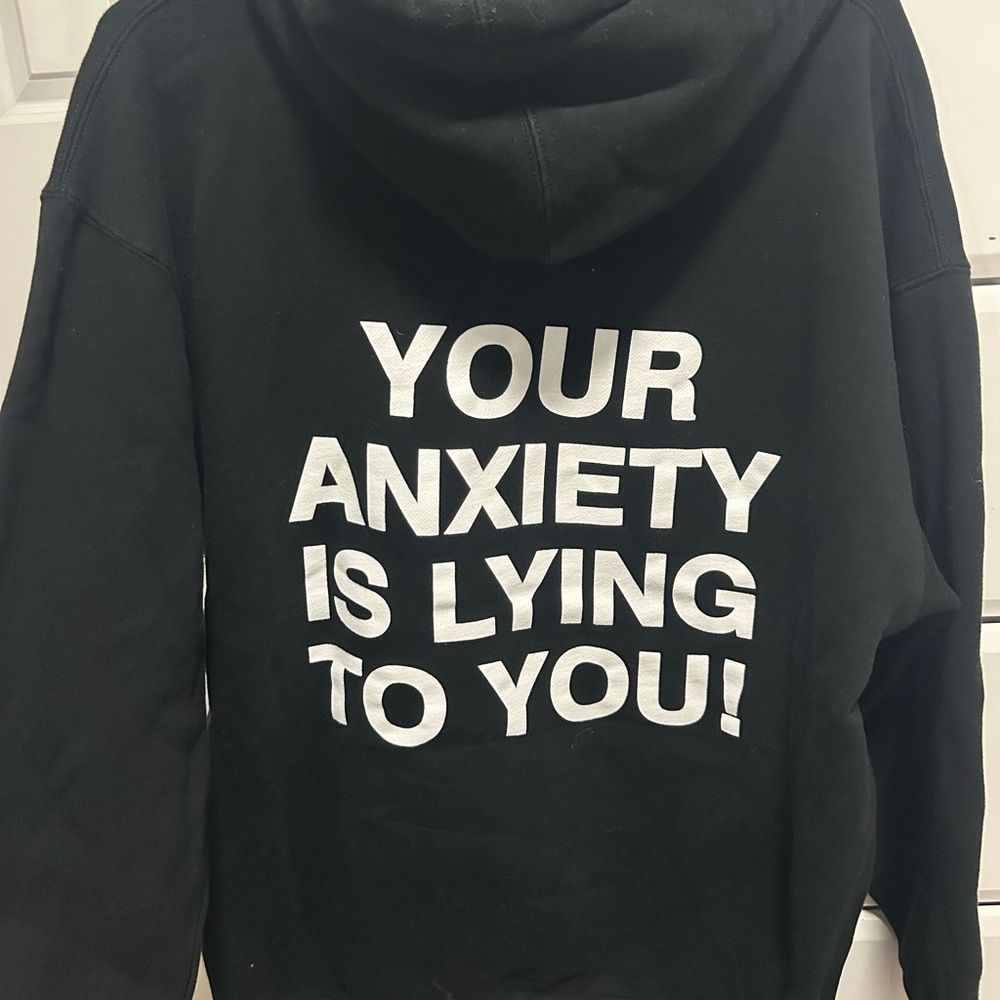 Black Hoodie with Motivational Text